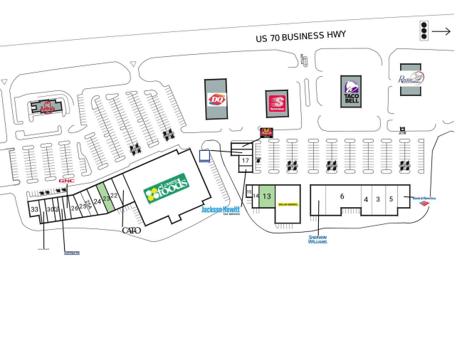 Hwy 70 Shopping Center at Lowes Foods