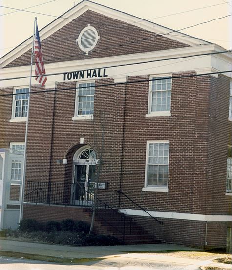 An old photograph of Town Hall